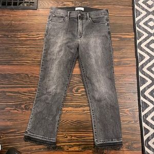 GAP crop flare high rise black jeans